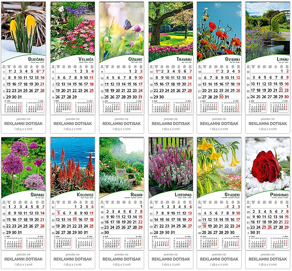 Kalendar cvijeće 2024