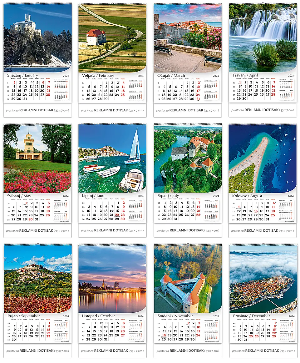 Kalendar Hrvatska 2024