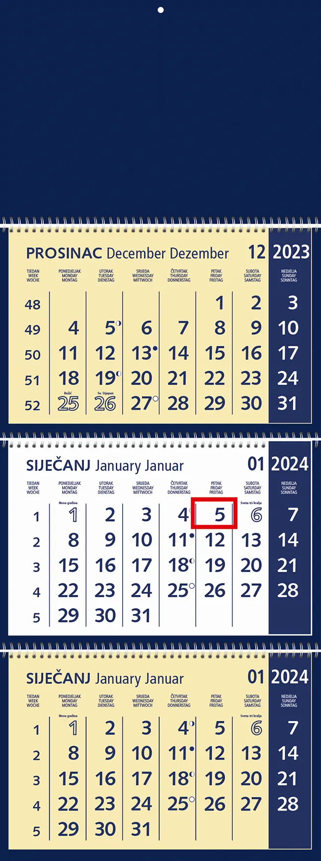kalendar sa 3 spirale 2024